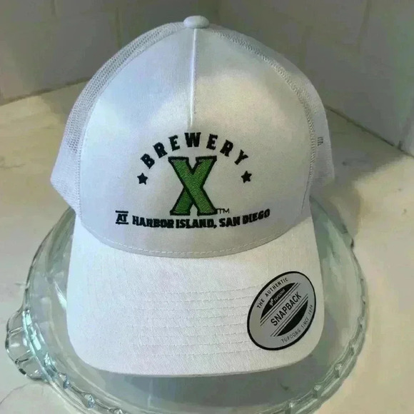 Brewery X SnapBack White Trucker Hat - Picture 1 of 8